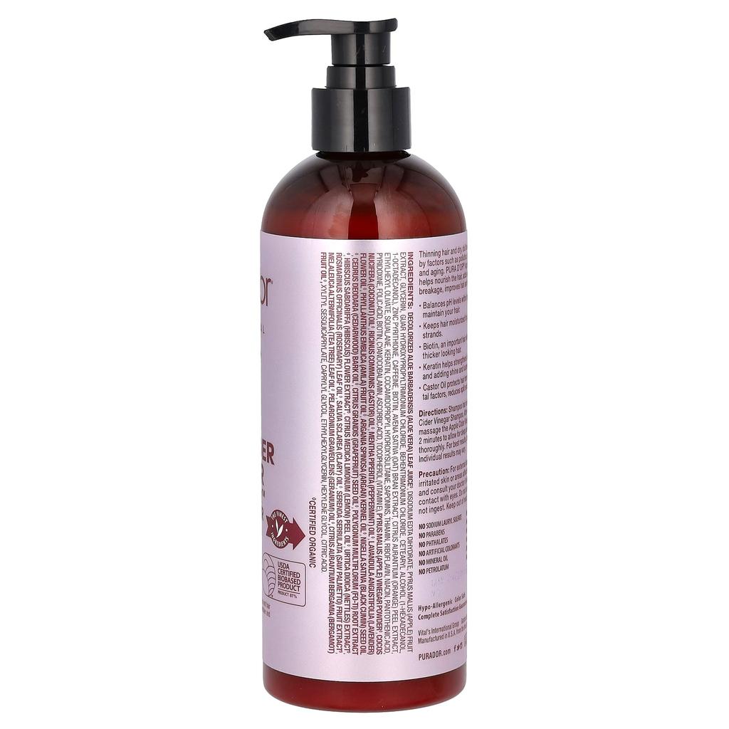Pura D'or Apple Cider Vinegar Thin2Thick Conditioner, 473 Ml (16 Fl Oz)