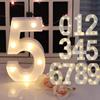 Light Up Letter LED Alphabet Number  Plastic Battery Operated Party Sign Wedding Festival Stand Decoration