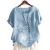 Women's Casual Short Sleeve Top with Floral Print In 11 Fashionable Colors