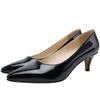 Sexy Pointed Toes 5cm Low Single Thin High Heels Women OL Style Leather Pumps Spring Brand Dress Office Work Dress Wedding Shoes