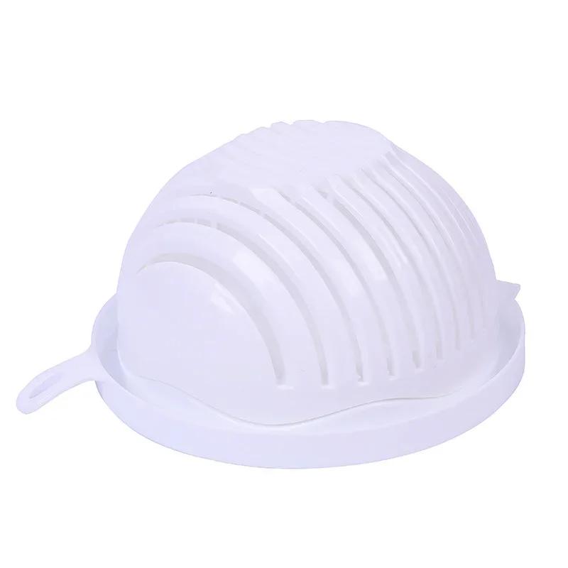 Fruit Vegetable Salad Cutting Bowl Practical Multifunctional Salad Cutter Drain Fruit Bowls Kitchen Accessories Gadgets