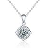 New 1 Carat Real Moissanite Pendant Necklace For Women Top Quality S925 Sterling Silver Windmill Neck Chain Jewelry