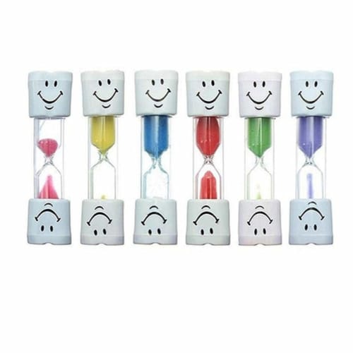 2-Minute Hourglass with Smiley Face Timer, Kids Toothbrush Timer, Cooking Timer, Training Timer, Multicolor