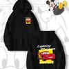 Disney Cars McQueen Pattern Printed Men's Sweater Autumn and Winter New Men's and Women's Casual Couple Street Wear