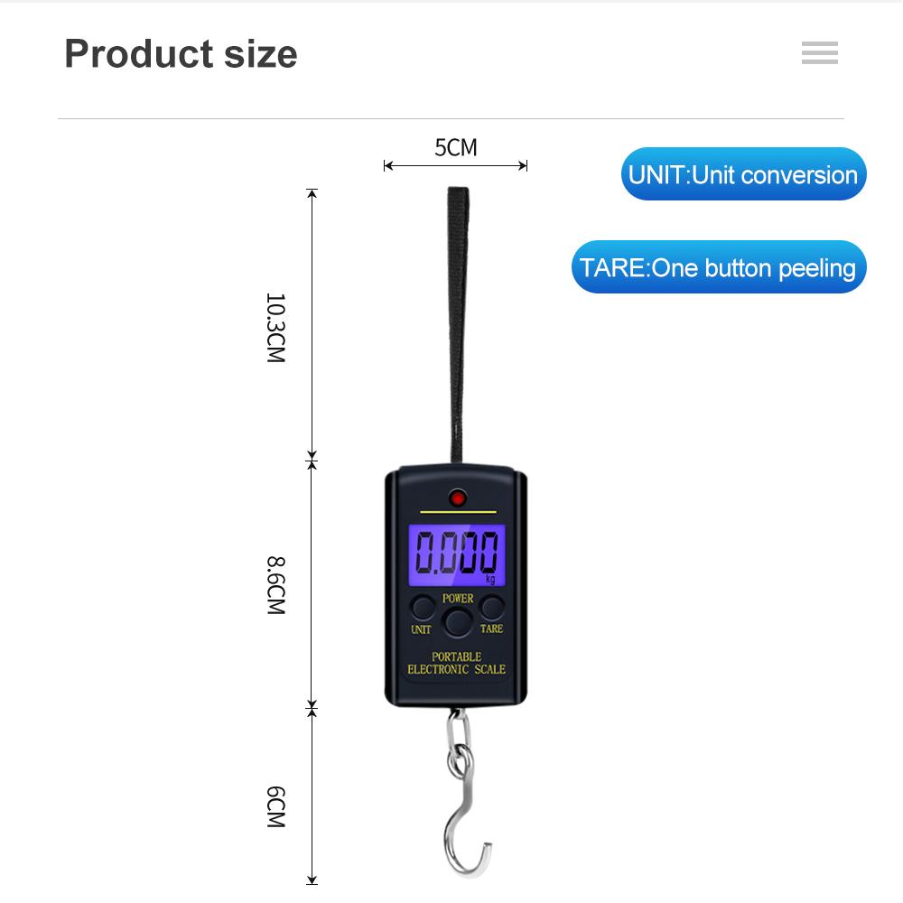 Digital Scale 40kg X 10g Mini Electronic Hanging Fishing Luggage Balanca Portable Digital Handy Pocket Weight Hook Scale