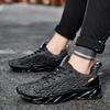 2025 Summer New Men's Trendy Shoes, Fish Scale Blade Fashion Running Shoes, Flying Woven Breathable Large Size Sports Men's Shoes
