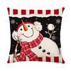 1pc Red Merry Christmas Cushion Cover Snowman Print Durable Cover 2025 New for Home Ornament Xmas New Year Christmas Decoration