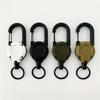 Extendable Retractable Holders Keychain Badge Reels Heavy Duty Clip With Carabiner Key Chain For Men Outdoor Bags