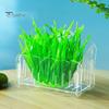 Aquarium Plant Holder Hanging Fish Tank Plant Pot with Suction Cups Clear Acrylic Aquatic Planter Cup Flower Rack