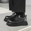 FashionMen Japan Karajuku Korean Style Fashion Streetwear Vintage Thick Platform Casual Increase Leather Shoes Male Dress Leather Shoes
