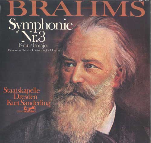 LP Record KURT SANDERLING - Brahms: Symphony No. 3 In F Major / OQ7157K EURODISC 1978 Japan Classical Used