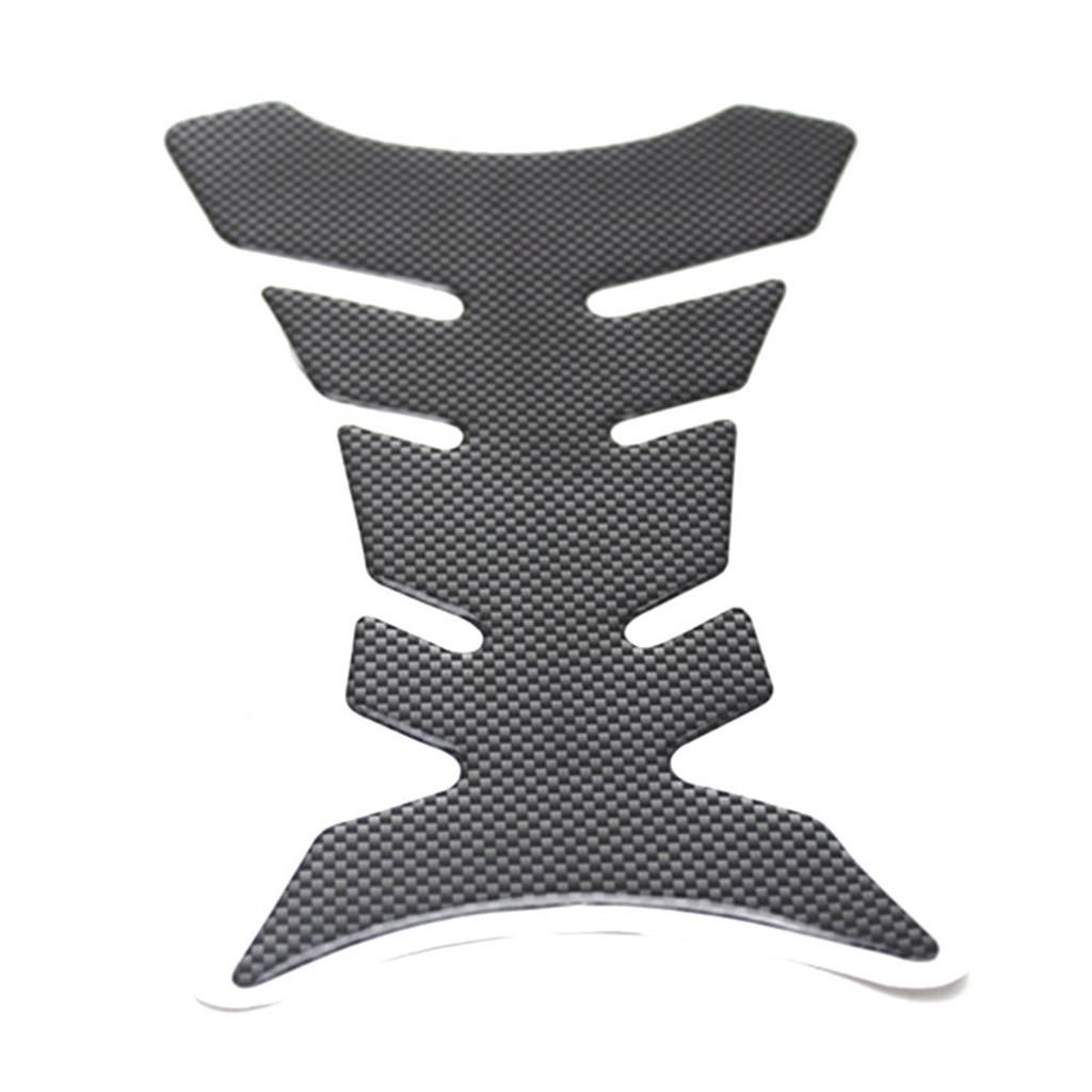 Motorcycle Fuel Tank Sticker Carbon Fiber Style Skull Shaped Gas Tank Protector Decal Pad
