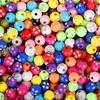 100pieces 8mm Shiny Acrylic Beads for Jewelry Making DIY Handcraft Bracelet Department