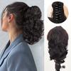 Synthetic Short Wave Curly Claw In Fluffy Ponytail Extension Natural Looking Drawstring Ponytail Wig For Women Party Cosplay Wear