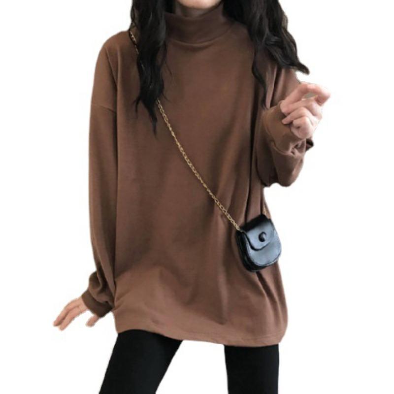 Double-sided Velvet Base Shirt for Women with Autumn and Winter New Loose Warm Long-sleeved T-shirt for Women Students Tops for Women