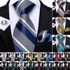 Mens Silk Ties Blue Red Black Gold Solid Paisley Striped Tie Necktie Set Wedding
