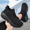 Outdoor Casual Running Shoes Men Slip-On Knitted Socks Sneakers Breathable Lightweight Mesh Lazy Shoes Easy Wear Rubber Outsole