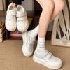 Fashion Lightweight Round Head Velcro Platform White Shoes Women's New Spring and Autumn Lightweight Versatile Casual Board Shoes