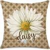 Easter Decoration Spring Sunflower Linen Throw Pillow Cover Car Sofa Lumbar Pillow Cushion