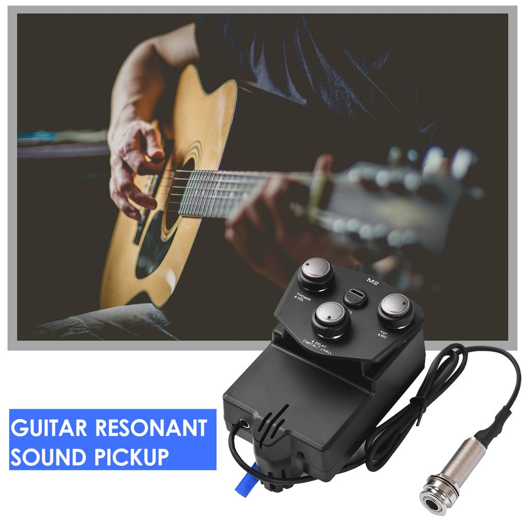 M2 Guitar Resonant Pickup Resonance Sound Pickup for Guitar with 2200mAh Lithium Battery BT Guitar