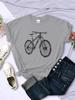Bicycle Made Of Letters T Shirts For Women Summer Breathable Casual Short Sleeve Fashion Street Hip Hop Tops Womans Tee Clothing