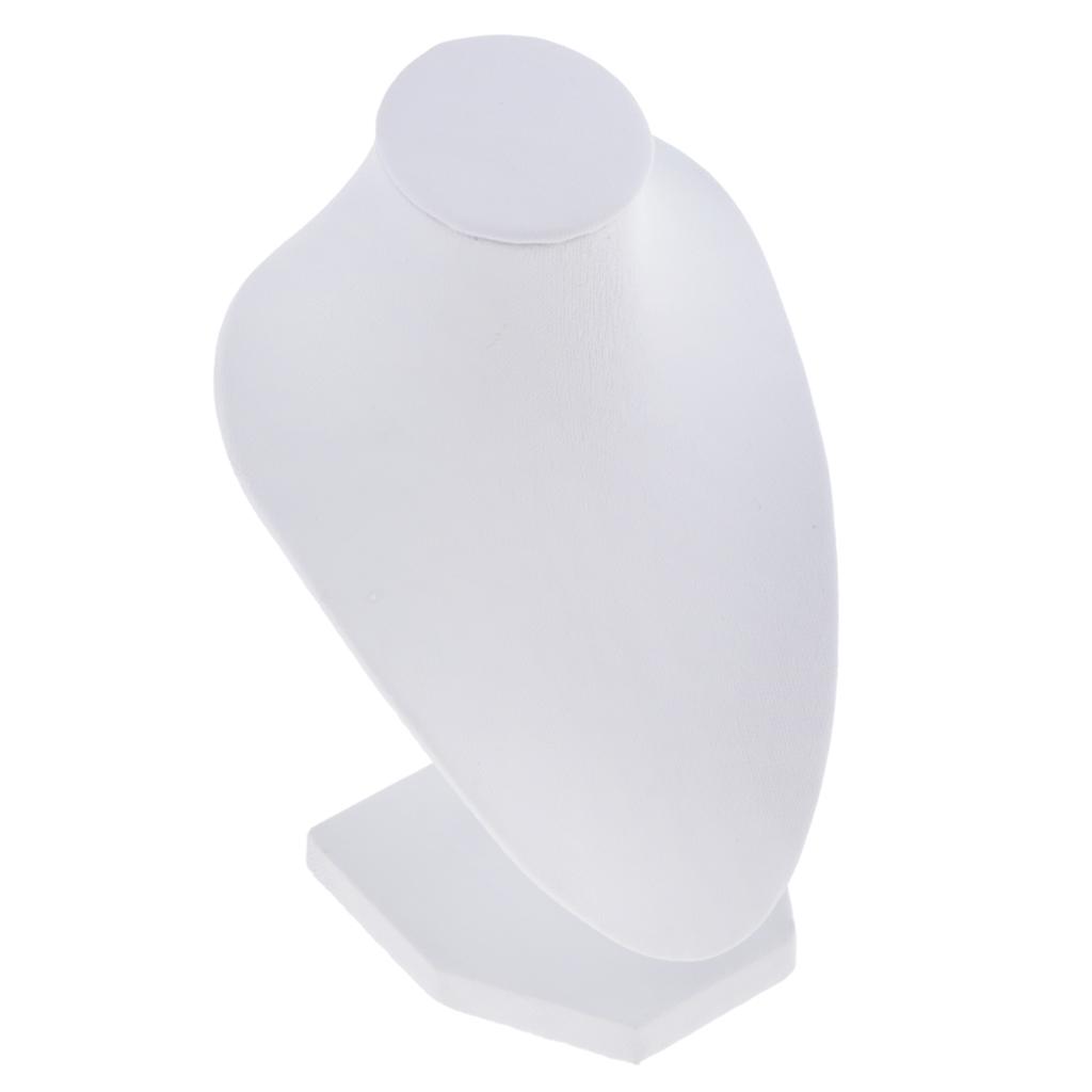 Velvet Necklace Bust Display Stands Pendant Chain Jewelry Rack Black