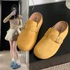 Retro Fashion Outer Wear Flat-bottomed Boken Bag Head Slippers 2025 Spring New Lazy One-pedal Thick-soled Slippers Women