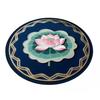 Yousheng Lotus Flower Floor Mat Round Living Room Rug Lotus Pattern Carpet with Non-Slip Backing for Home Office Bedroom Kitchen
