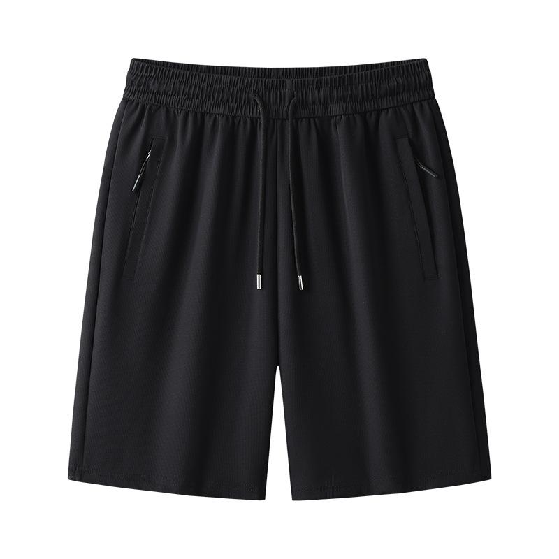 Summer Men's Ice Silk Loose Casual Sports Shorts Men's Breathable Five Quarter Pants