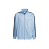 Originals Trefoil Stripe Logo Print Stand Collar Zip-Up Long Sleeve Jacket Unisex Outerwear Light-Blue IK9150
