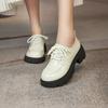 Women Loafers  Women Shoes British Style Platform Lace-up Round Toe Women's Shoes