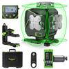 Huepar Green Laser Full Line LCD Ceiling Remote Three Power Supply Level, 4-Piece, 4x360° [Receiver Included], Display, Mount, Control, Options,