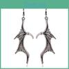 Dark Gothic Jewelry With Bat Skull Alloy Earrings For Women Style Halloween