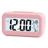 Alarm Clock Table Clock Stylish Digital Light Clock Easy To See Simple Thermometer Multifunctional Pink
