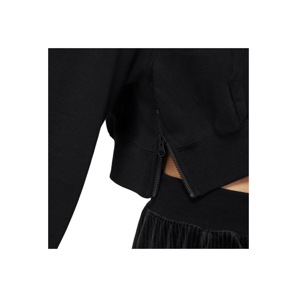 Nike Loose Fit Short Hooded Sweatshirt Women Tops Black DD5382-010