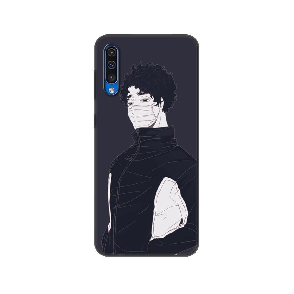 Black Tpu Case For Samsung Galaxy A50 50S A30S A10 A01 A11 A21S A31 A41 A51 A71 M21 M30S S10 LITE Cover Sakusa Kiyoomi Haikyuu