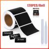 120Pcs/ Roll Labels Stickers with Pen Waterproof Removable Blackboard Label Pantry Storage Stickers