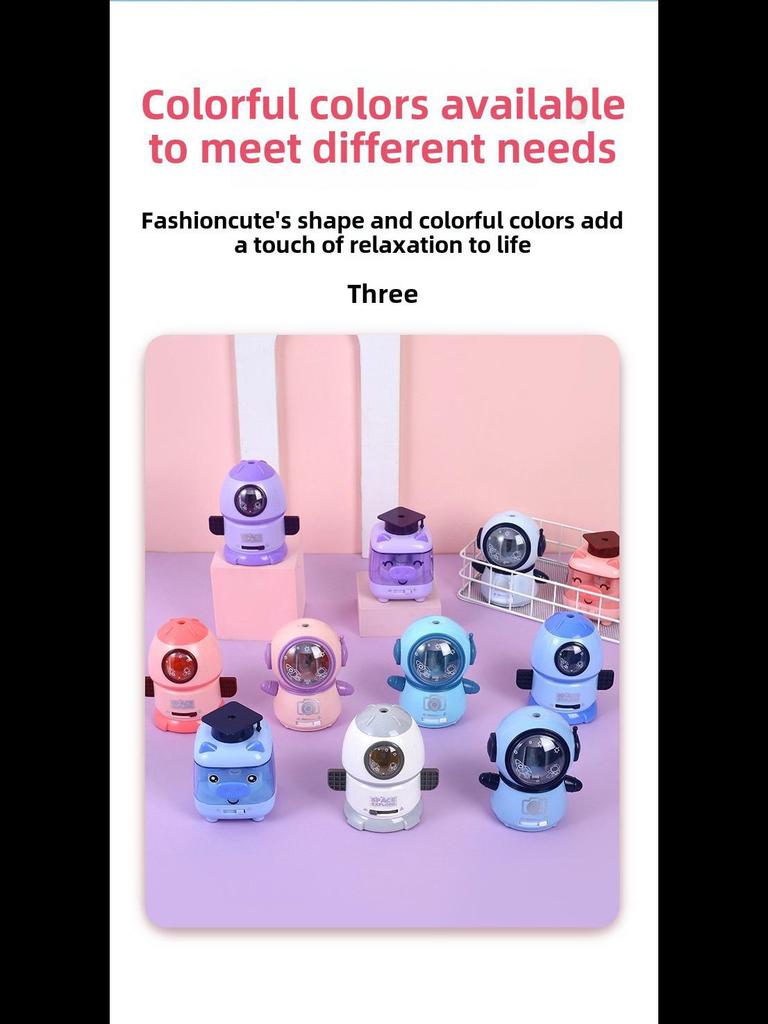 Xiaolingjing Astronaut Dr. Pig: Dual-Power, Fully Automatic Electric Pencil Sharpener