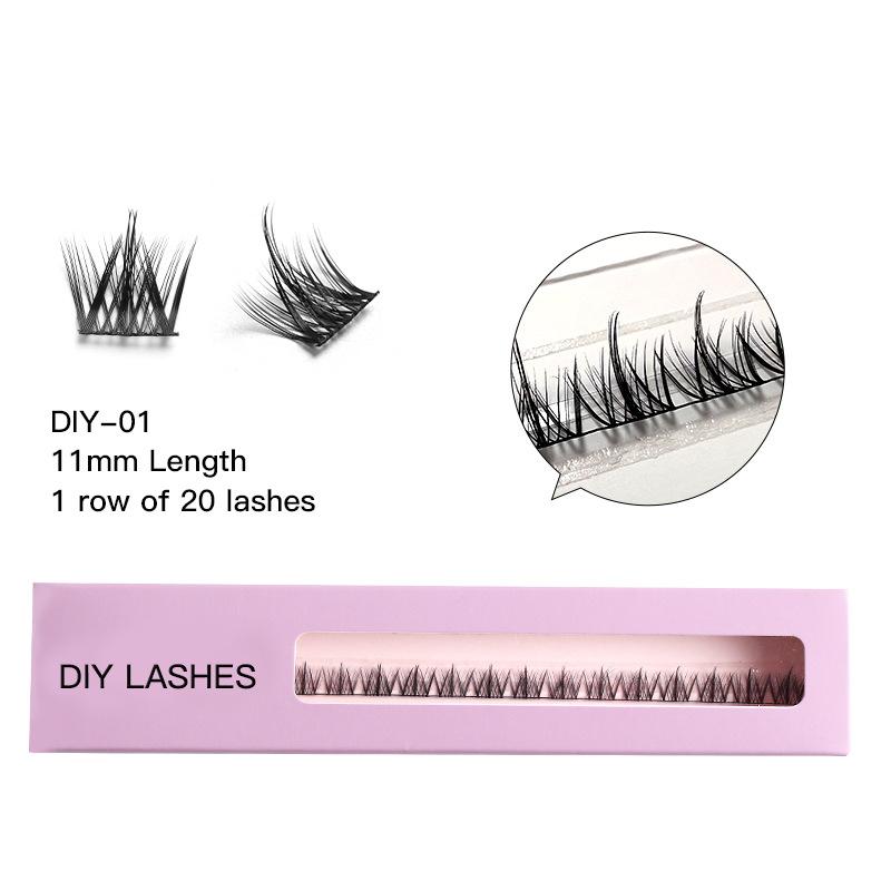 Lazy Trilogy False Eyelashes Diy Fairy Hair Self-Grafting Segmented Eyelashes Fishtail Natural Eyelashes