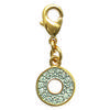[F6472] - Gold Plated Charm Pendant 'Goddess' White Gold - 9 Mm