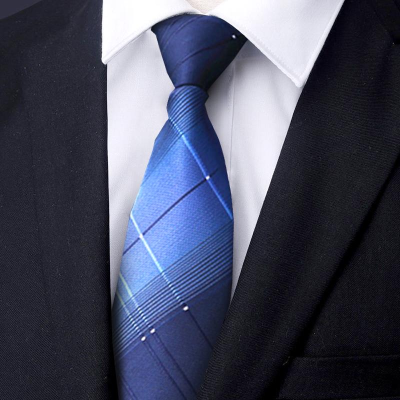 1 шт. Свадебный Ленивый Деловой Модный Однотонный Повседневный В полоску Мужской Галстук на молнии Галстук на молнии