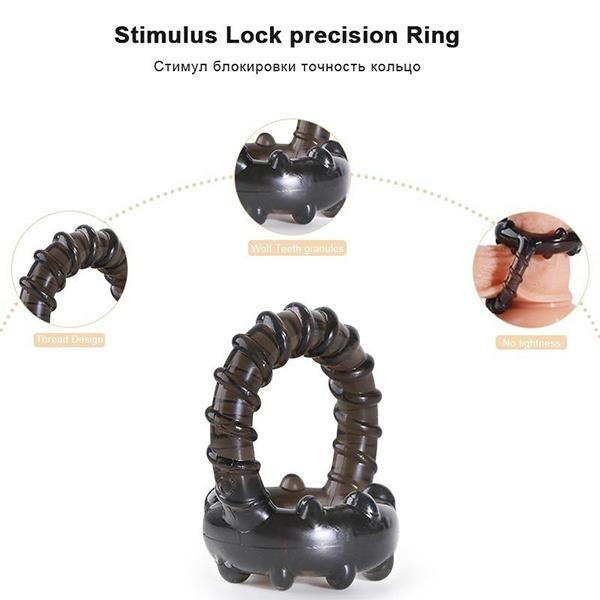 Men Male Soft Silicone Ring Round Men Time Delayed Rings Hoop Couple Lover