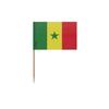 Cure-dents - Drapeau Sénégal - 6.5 Cm - 100 Pièces - Plastique Adhésif - Bâton En Bambou