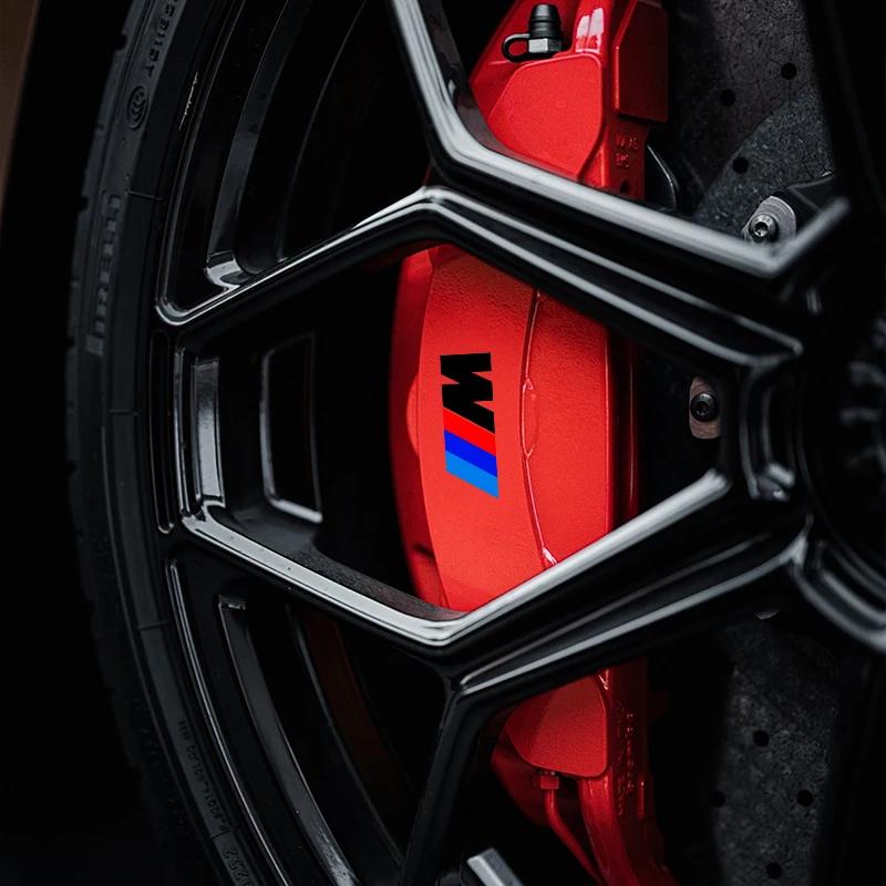 6PCS Car Brake Caliper Sticker Heat Resistant 3D Sticker Decal For BMW M4 M8 5 Series E39 E60 E61 F10 F11 F07 G30 G31 G15 Z4 E89