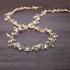Bridal's Tiara Hair Jewelry Bride Accessories Wedding Hair Vine Pearl Crystal Diamante Headband