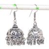 Natural Indian Look Jhumki Gemstone Silver Tribal Bali Earring 1.89" E3d83