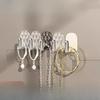 Row Mini Sticky Hook Non-drilling Storage Rack Jewelry Display RackHanging Rack Wall-mounted Necklace Rack