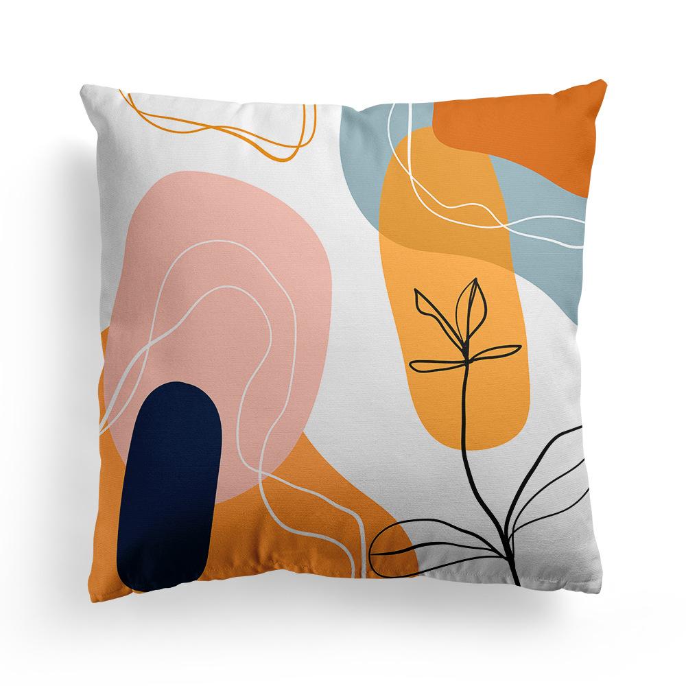 New Nordic Abstract Art Pillowcase Beauty Floral Leaves Home Sofa Bedside Pillow Sleeping Pillow Cushion Cover