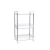 Acrylic Transparent Cosmetic Snacks Storage Shelf with Wheels Dormitory Floor Transparent Removable