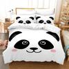 Cartoon Chinese Panda Bedding Set Soft Microfiber Double Queen King Twin Duvet Cover Kids Girls Room Decor White Duvet Cover